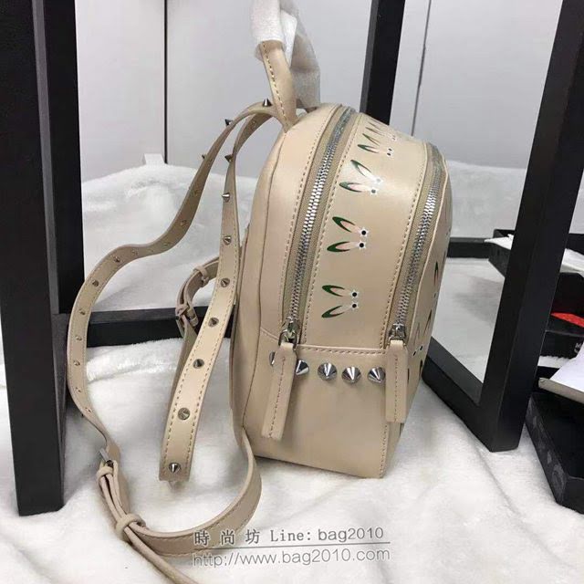 MCM雙肩背包 原單 5743 MCM POLKE幻想兔 鉚釘雙肩背包 MCM女包 MCM女背包  mdmc1271